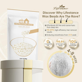 Lifestance Pearl White Waxing Beads 1lb packaging