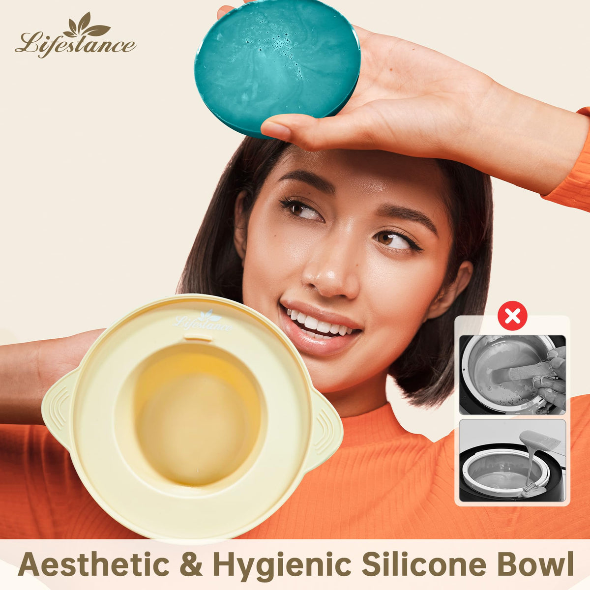 Lifestance silicone pot liner for easy wax removal