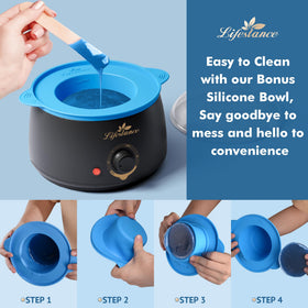 Lifestance wax warmer in action with wax pot