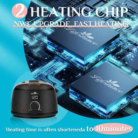 Lifestance wax warmer with see-through lid during wax melting