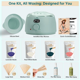 Lifestance Waxing Kit accessories including sticks and oil sprays