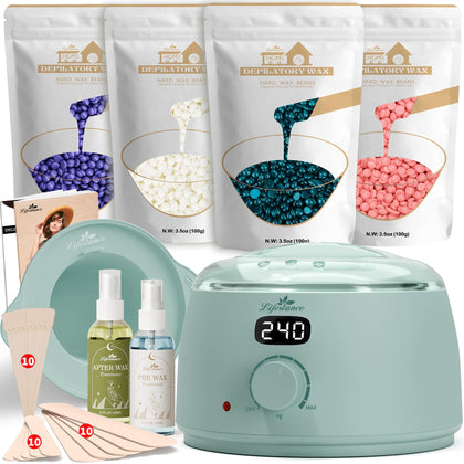 Lifestance Waxing Kit VelviMint Digital Warmer front view