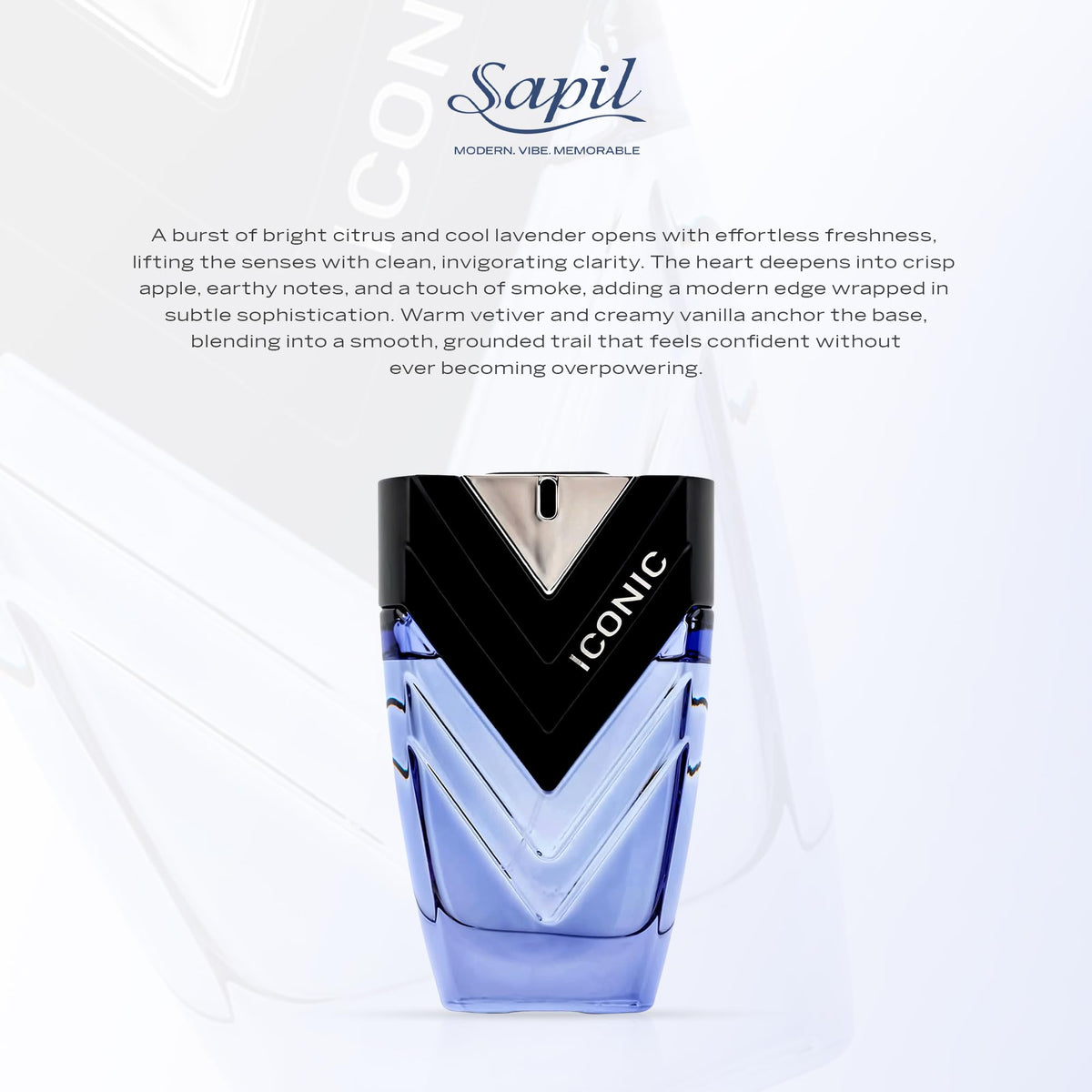 Lifestyle image of a man applying Sapil Iconic Perfume