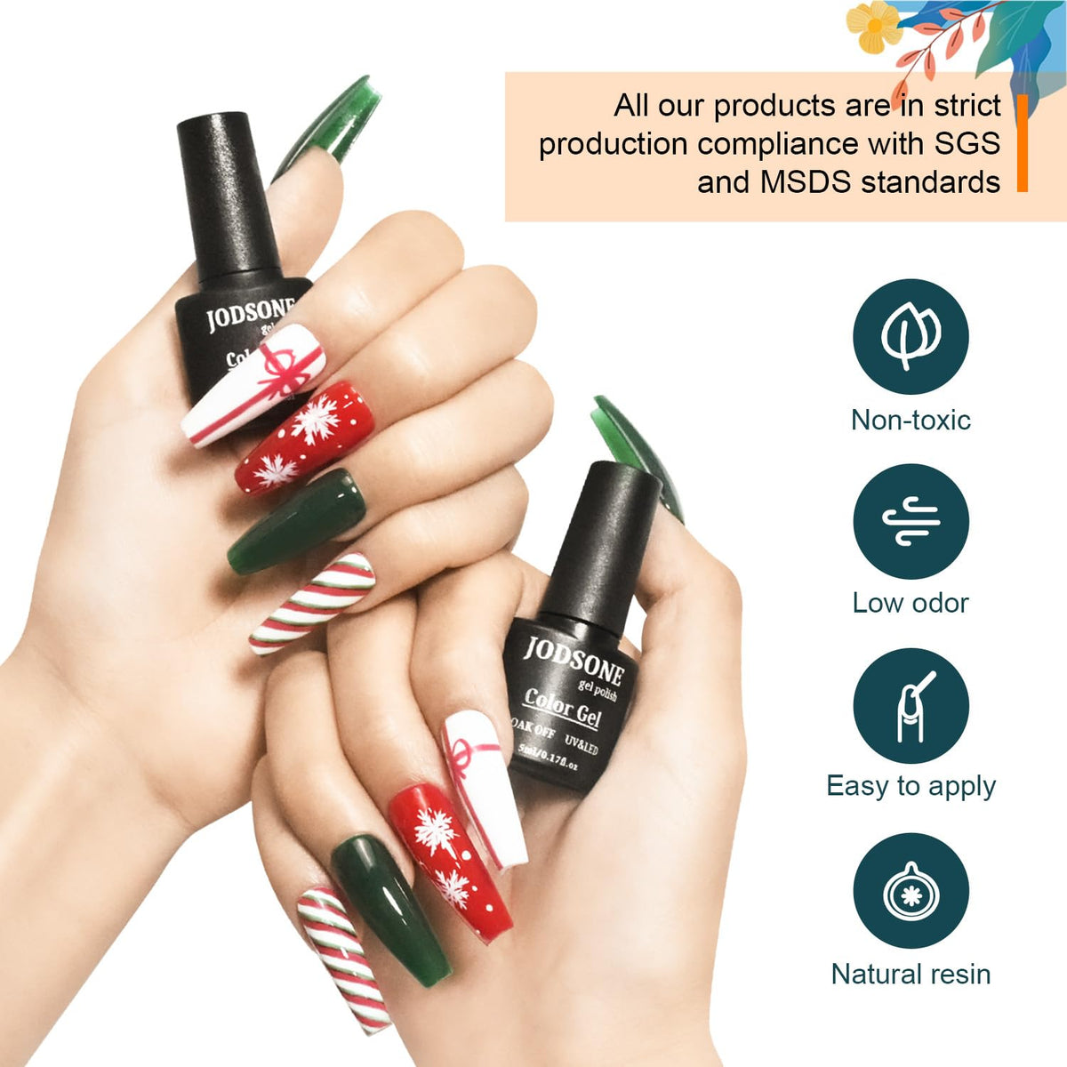 Lifestyle image of a manicure setup with JODSONE products