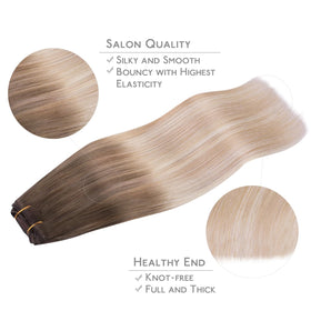 Lifestyle image of a model wearing Wennalife Clip In Hair Extensions