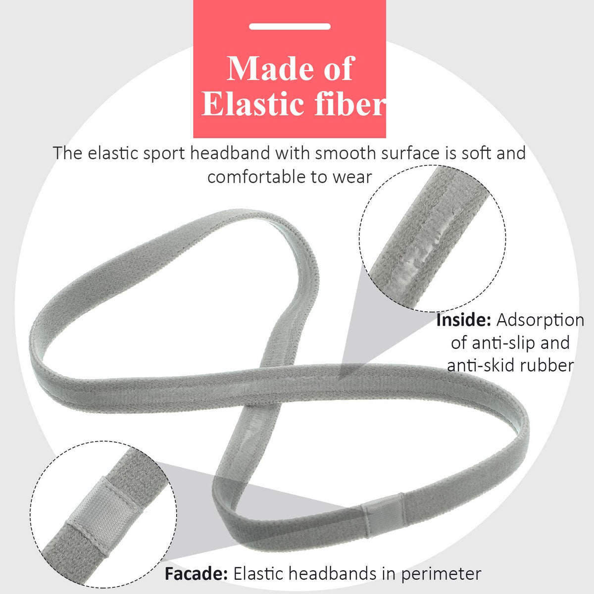 Lifestyle image of a person wearing Bememo sport headband during exercise