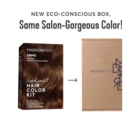 Lifestyle image of a woman applying hair colour at home