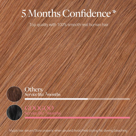 Lifestyle image of a woman wearing GOO GOO Clip in Hair Extensions
