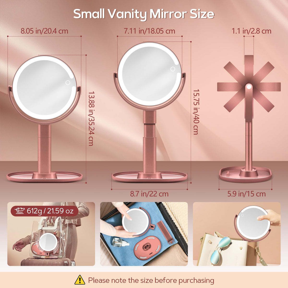 Lifestyle image of B Beauty Planet Makeup Mirror in use