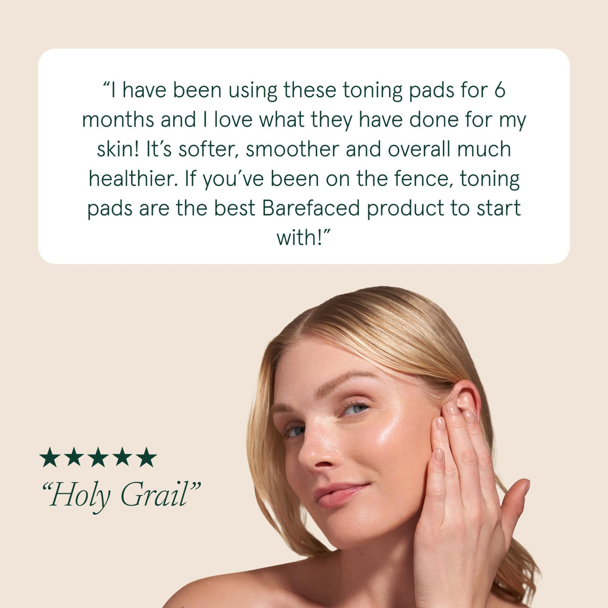 Lifestyle image of Barefaced Toning and Exfoliating Pads in bathroom setting