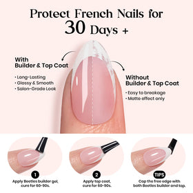 Lifestyle image of Beetles Press On Nails applied on hands