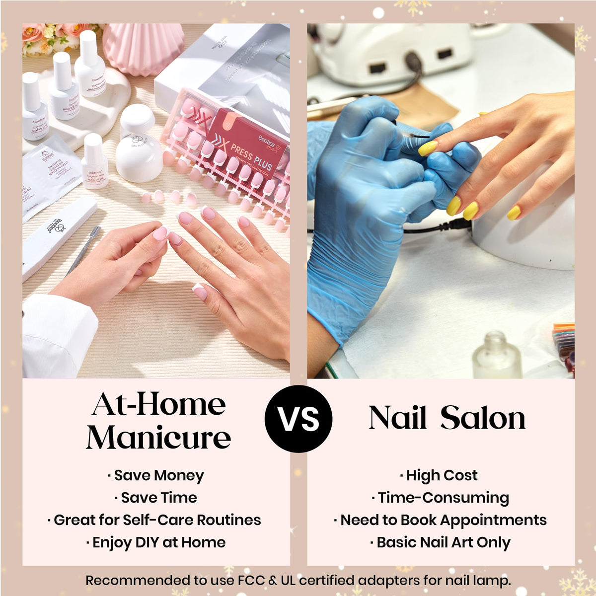 Lifestyle image of Beetles Red Press On Nails being applied