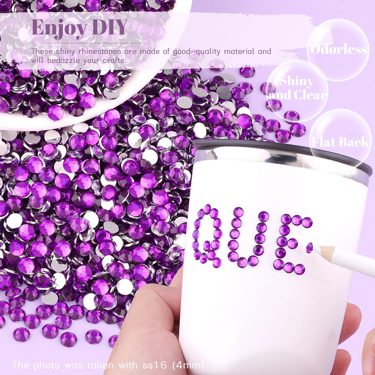 Lifestyle image of BELLEBOOST rhinestones in crafting setup