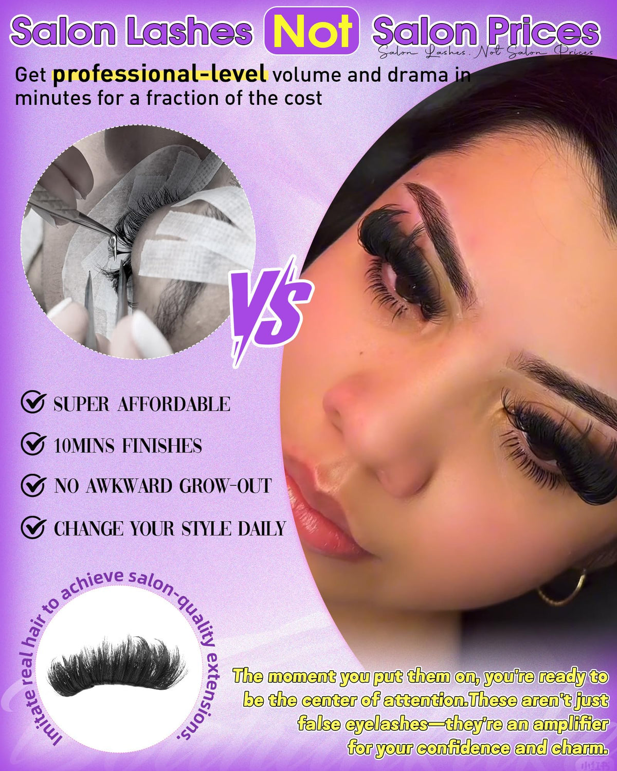 Lifestyle image of Boahankuke Fluffy Lash Clusters in use