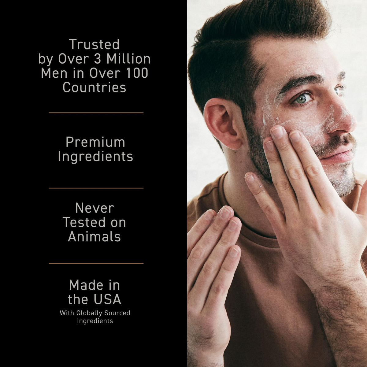 Lifestyle image of Brickell Men's Revitalizing Anti-Aging Cream in bathroom