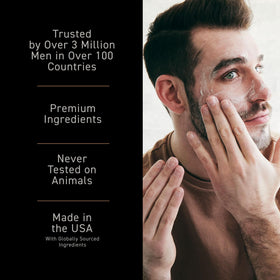 Lifestyle image of Brickell Men's Revitalizing Anti-Aging Cream in bathroom