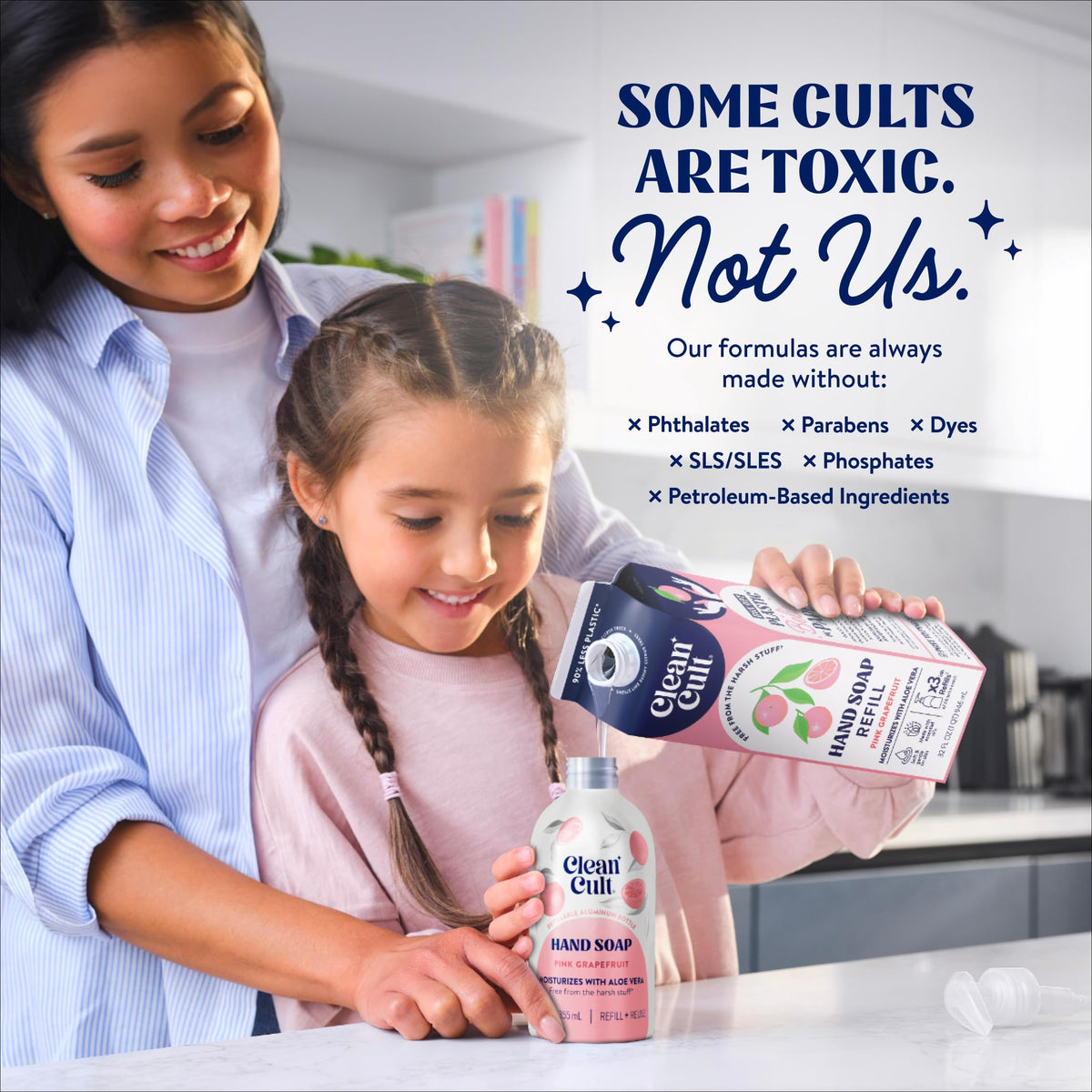 Lifestyle image of Cleancult Liquid Hand Soap in use