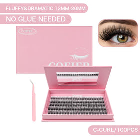 Lifestyle image of CoFier lash clusters being applied