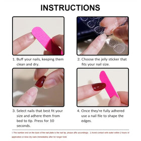 Lifestyle image of CTTHNBD Short Almond Press on Nails applied