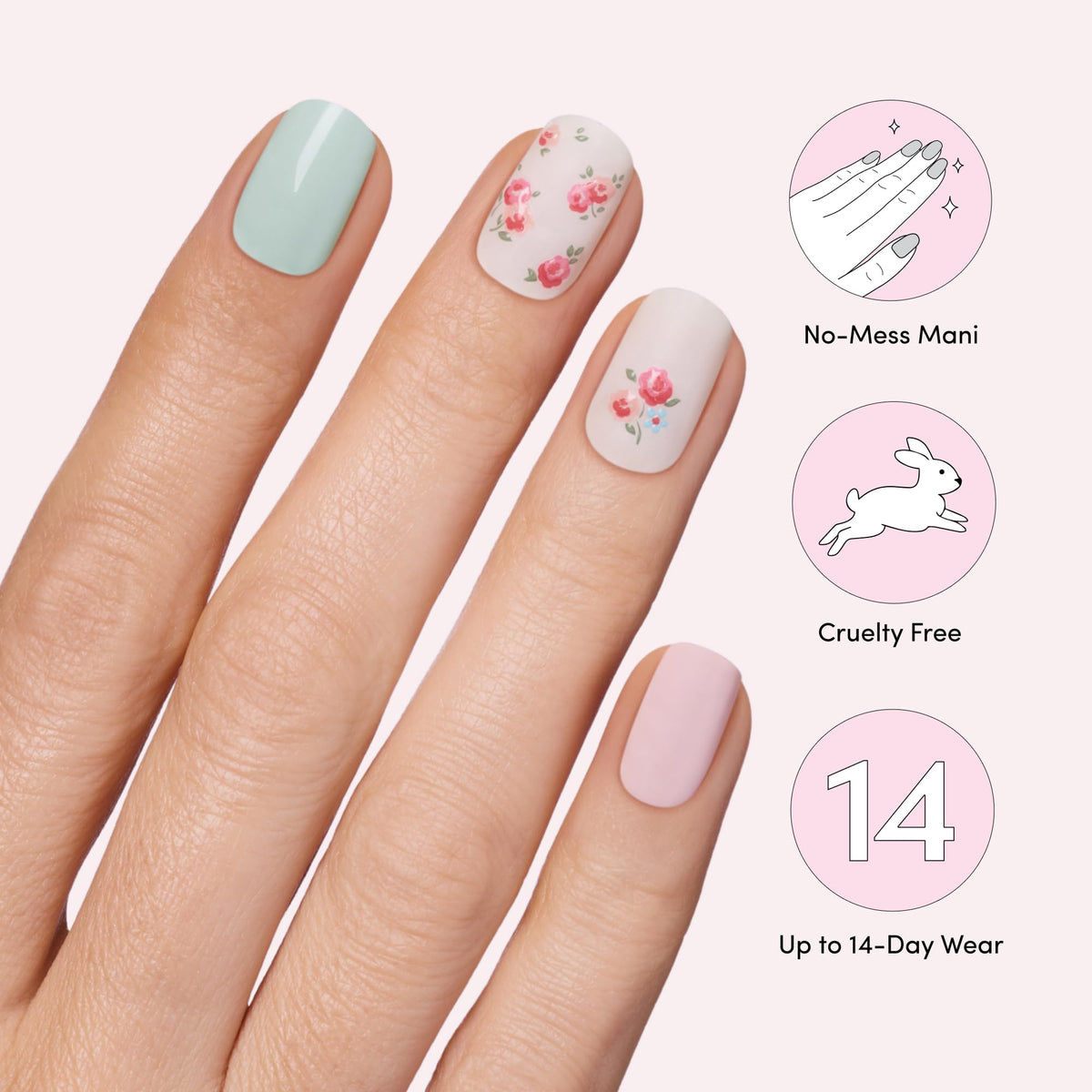 Lifestyle image of Dashing Diva nail strips in use
