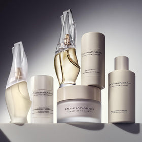 Lifestyle image of Donna Karan Cashmere Mist set on a vanity