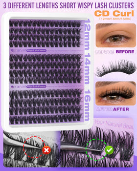 Lifestyle image of EYDEVRO Wispy Lash Clusters in use