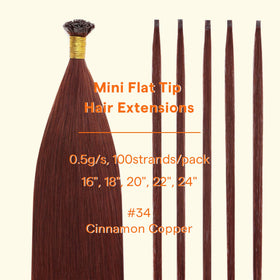 Lifestyle image of Full Shine Mini Flat Tip Hair Extensions styled