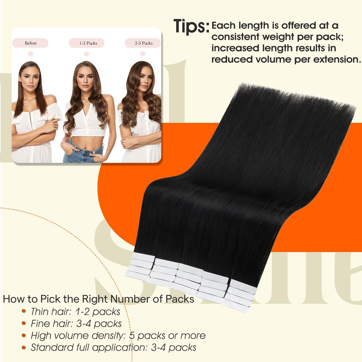 Lifestyle image of Full Shine Tape In Extensions in use