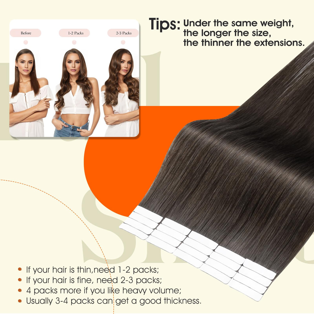 Lifestyle image of Full Shine Tape In Extensions in use