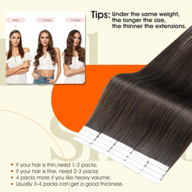 Lifestyle image of Full Shine Tape In Extensions in use