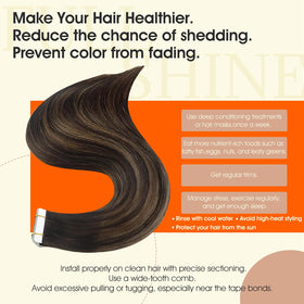 Lifestyle image of Full Shine Tape In Extensions styled in hair
