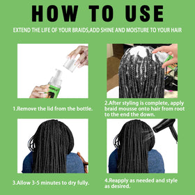 Lifestyle image of Goiple Braid Mousse in a bathroom setting
