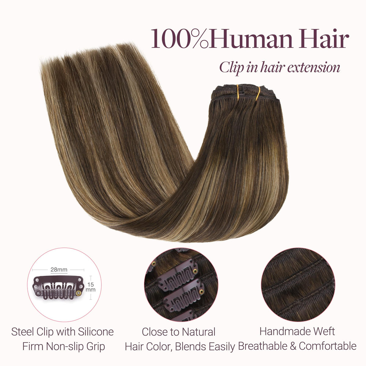 Lifestyle image of GOO GOO Clip in Hair Extensions styled