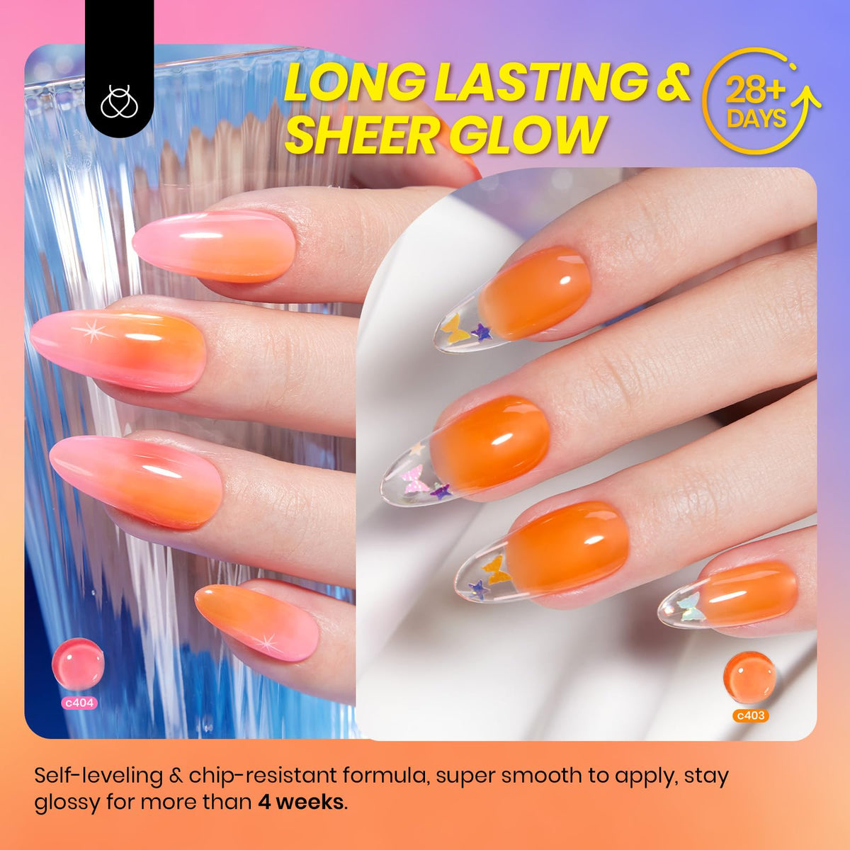 Lifestyle image of hands with neon gel nails created using beetles polish