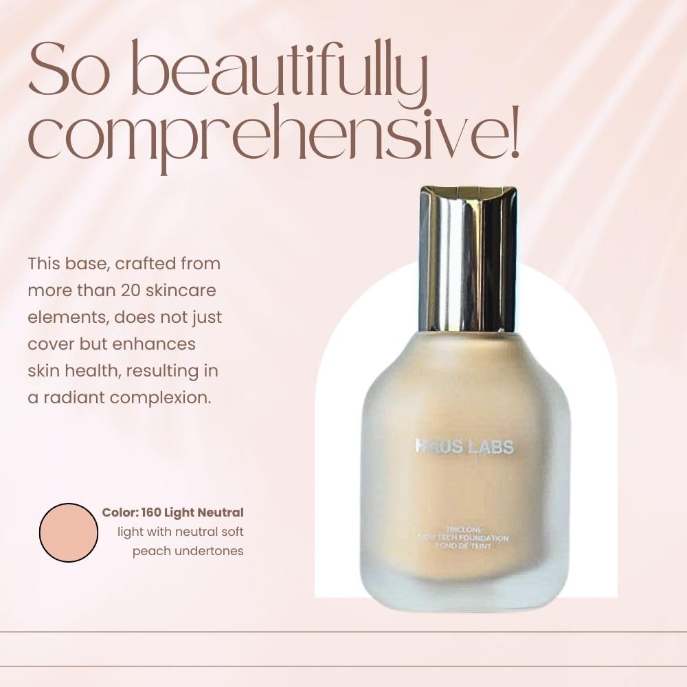 Lifestyle image of Haus Laboratories Triclone Skin Tech Foundation in use