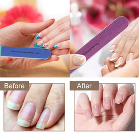 Lifestyle image of IFUNSON Nail Buffer Block on a vanity table