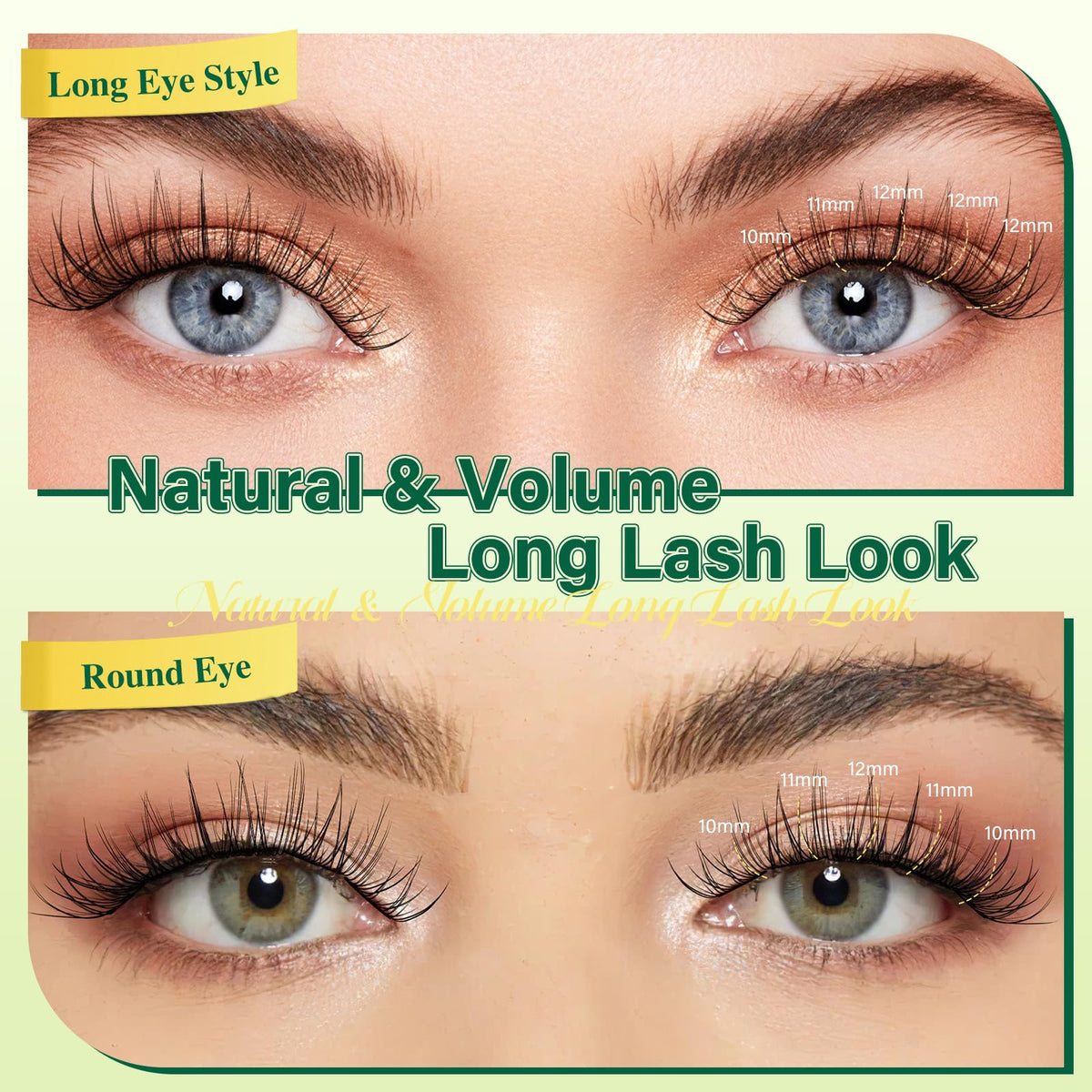 Lifestyle image of KEYYOU KY10 lashes applied on model