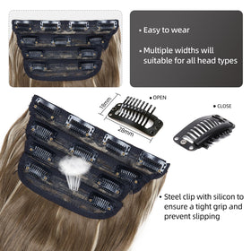 Lifestyle image of LEEONS Clip in Hair Extensions in use