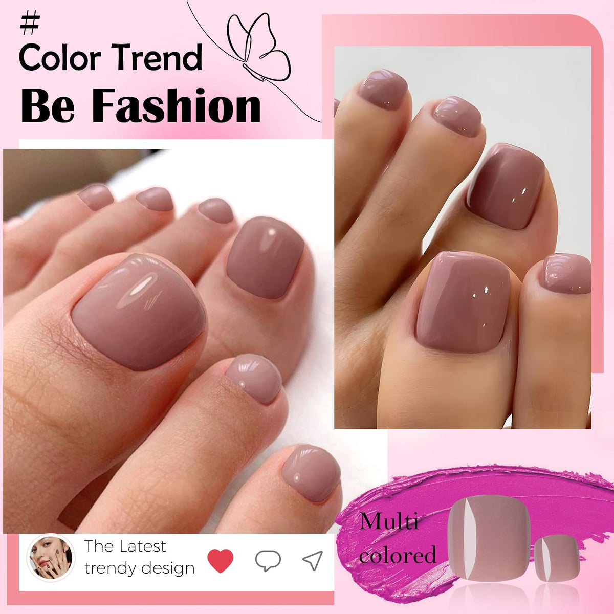 Lifestyle image of LoveOurHome Coffee Press on Toenails in use