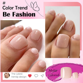 Lifestyle image of LoveOurHome press on toenails applied