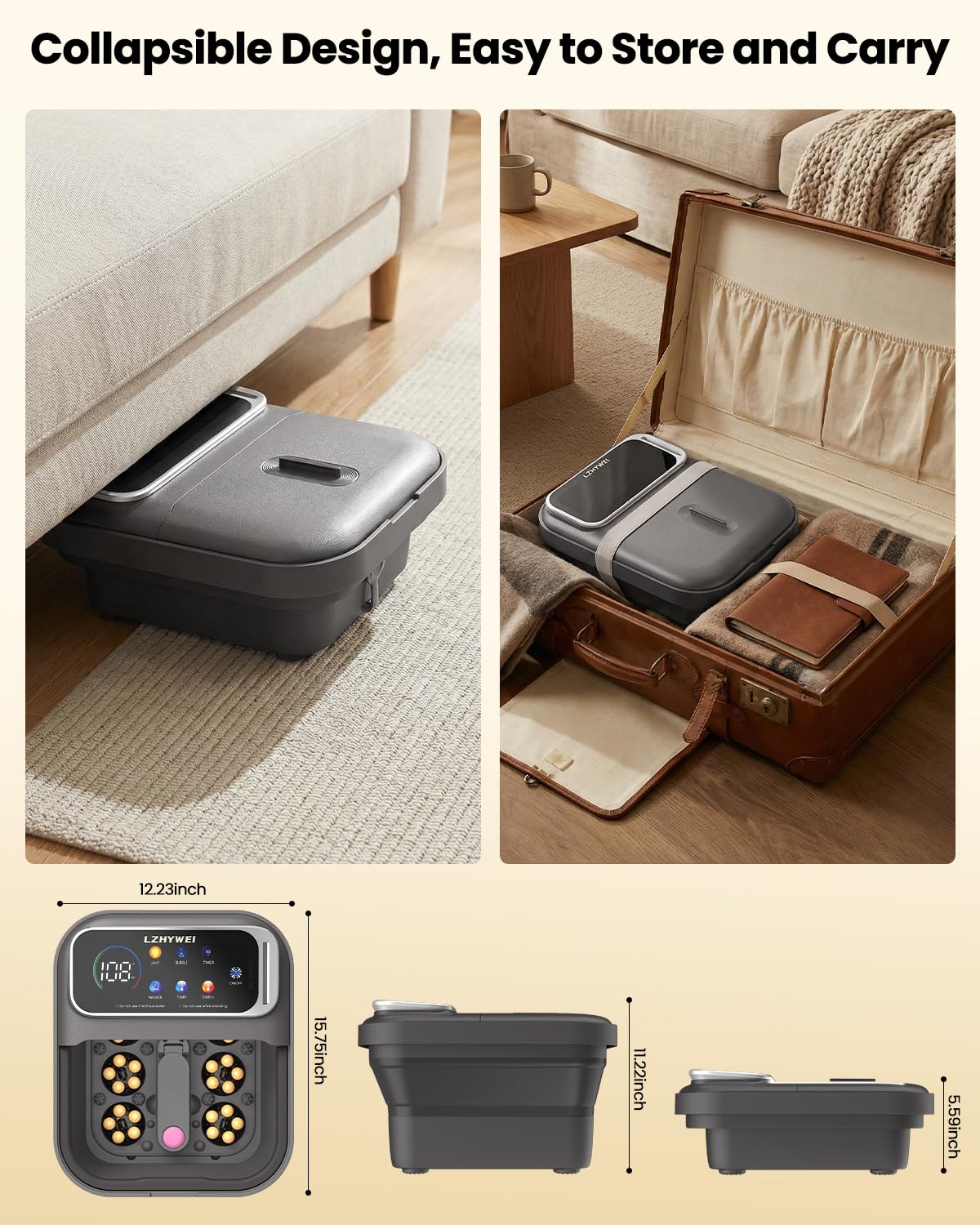 Lifestyle image of LZHYWEI Foot Spa in use