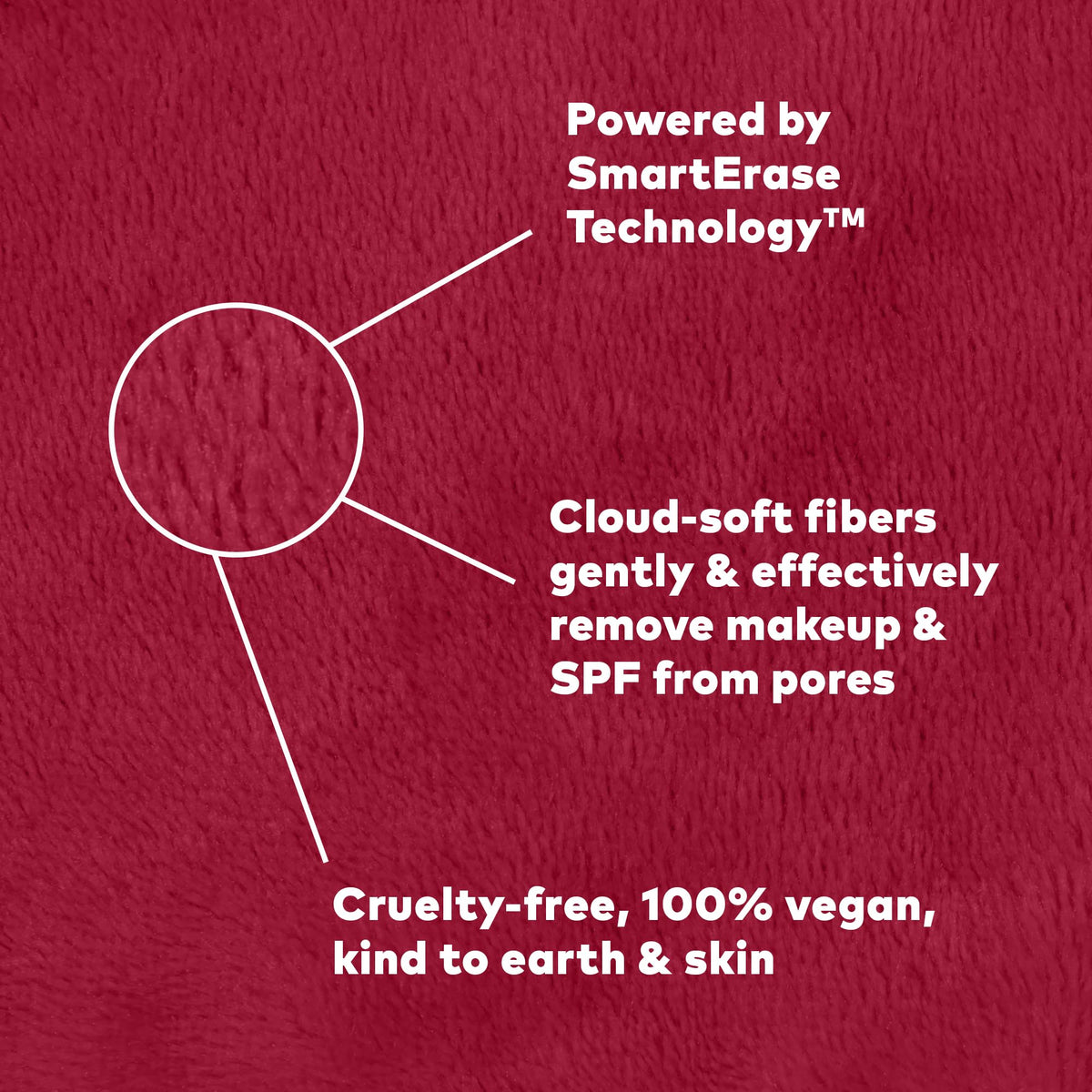 Lifestyle image of MakeUp Eraser being used to remove makeup