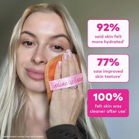 Lifestyle image of MakeUp Eraser in a bathroom setting