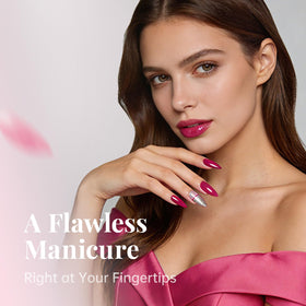 Lifestyle image of manicured nails using krofaue tips