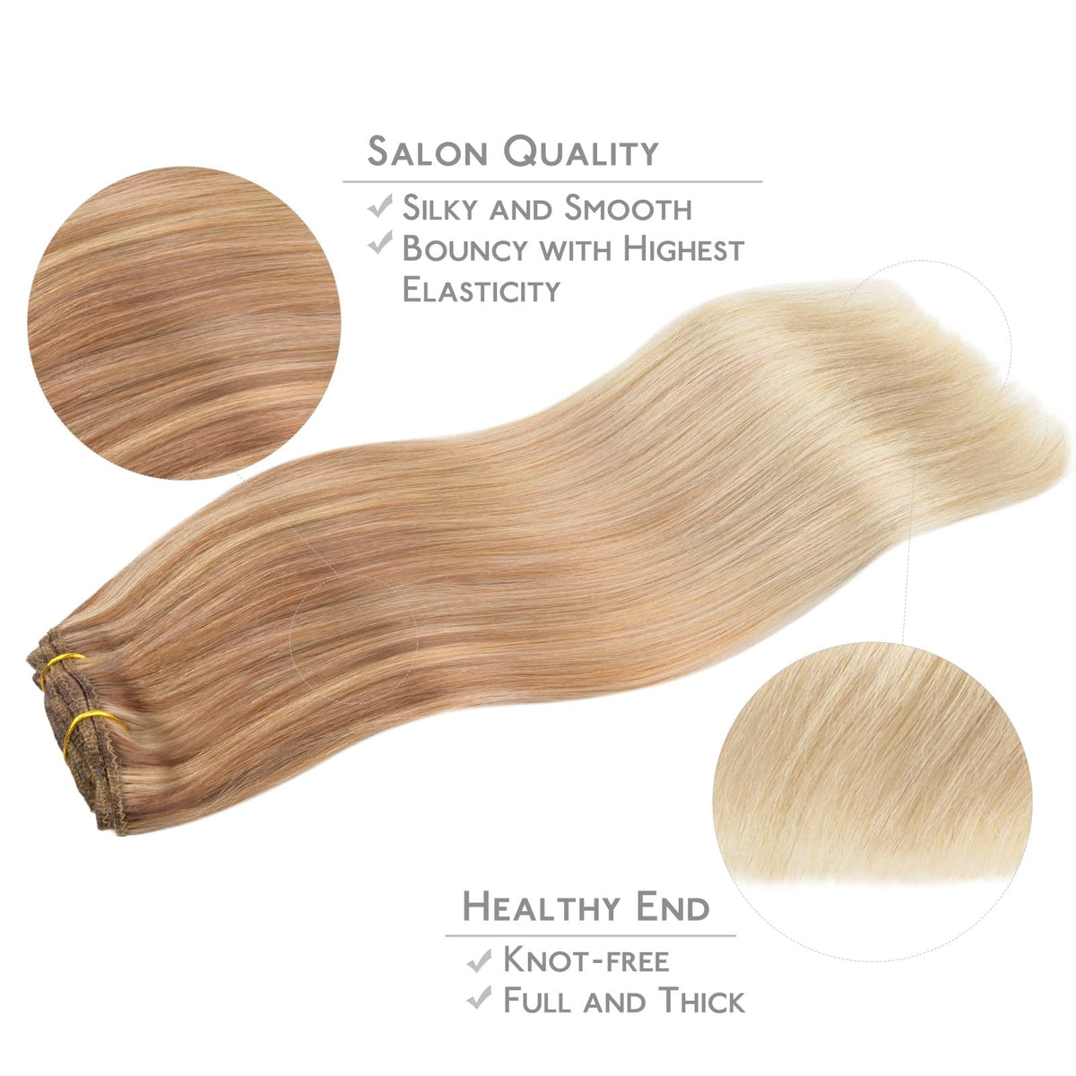 Lifestyle image of model wearing Wennalife Clip In Hair Extensions
