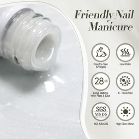 Lifestyle image of nails done with Born Pretty Cat Magnetic Eye Gel