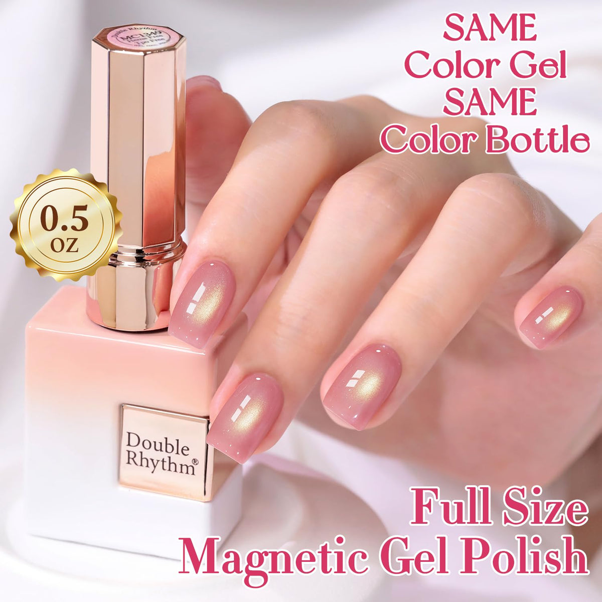 Lifestyle image of nails painted with Double Rhythm Cat Eye Gel Polish