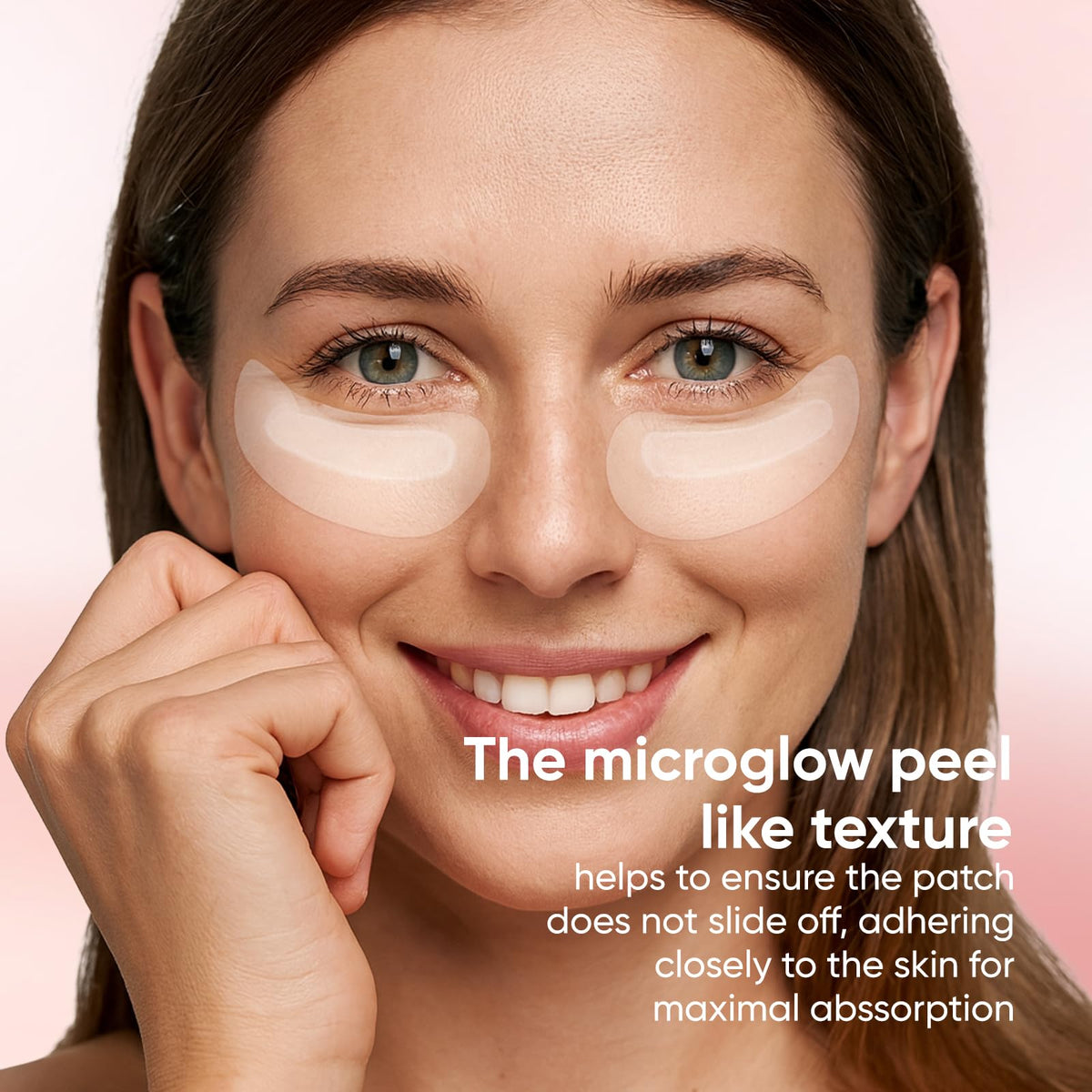 Lifestyle image of NOVALIFT MicroGlow Eye Patches on a vanity