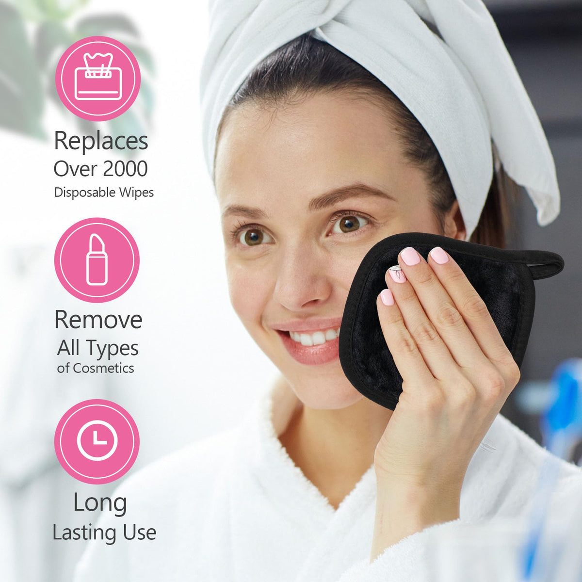 Lifestyle image of Orighty Makeup Remover Cloths on bathroom counter