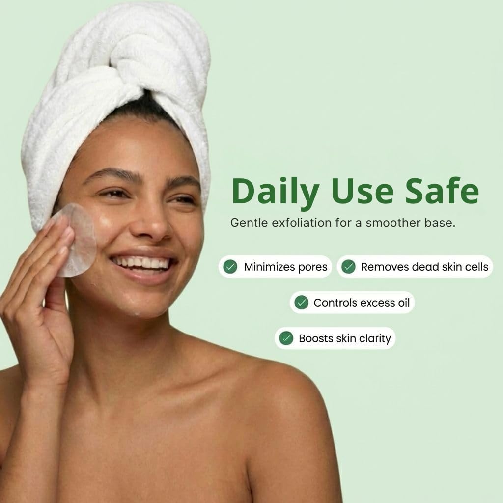 Lifestyle image of QUIA toner pads on a bathroom counter